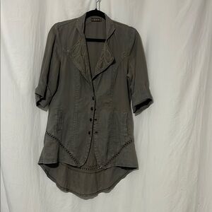 XCVI Light Gray Olive jacket